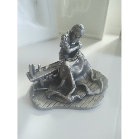 Franklin Mint People of Canada Series "Sailmaker" pewter Figurine Original Box - Picture 12 of 15